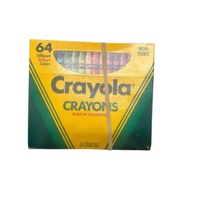 Vintage UNUSED 1994 Crayola Crayons 64 Binney Smith W/Sharpener & Indian Red
